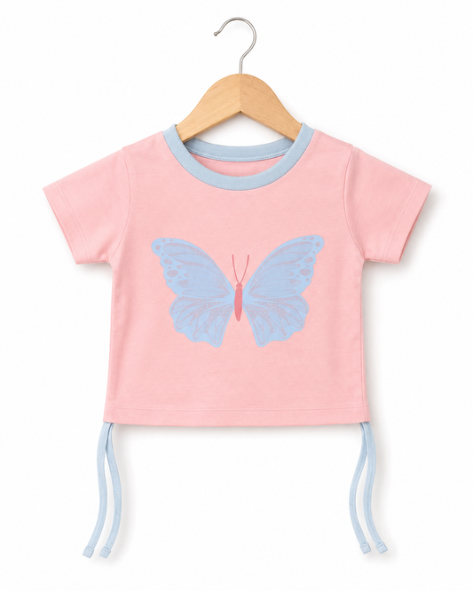 Butterfly Print Baby Girl Top