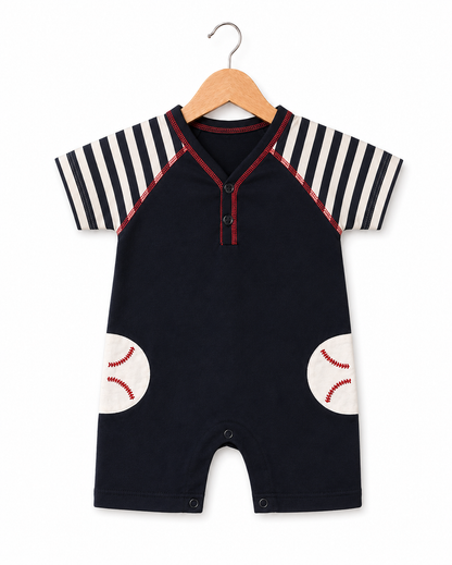 Baseball Design Baby Romper