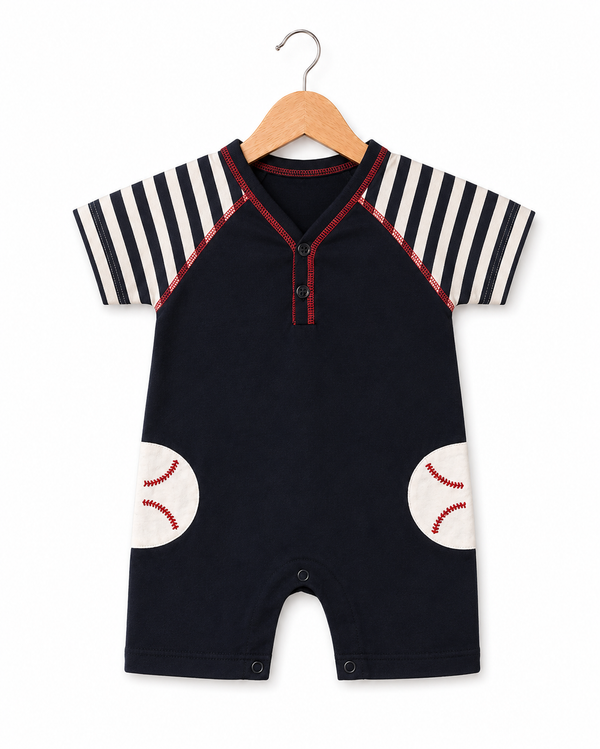 Baseball Design Baby Boy Romper