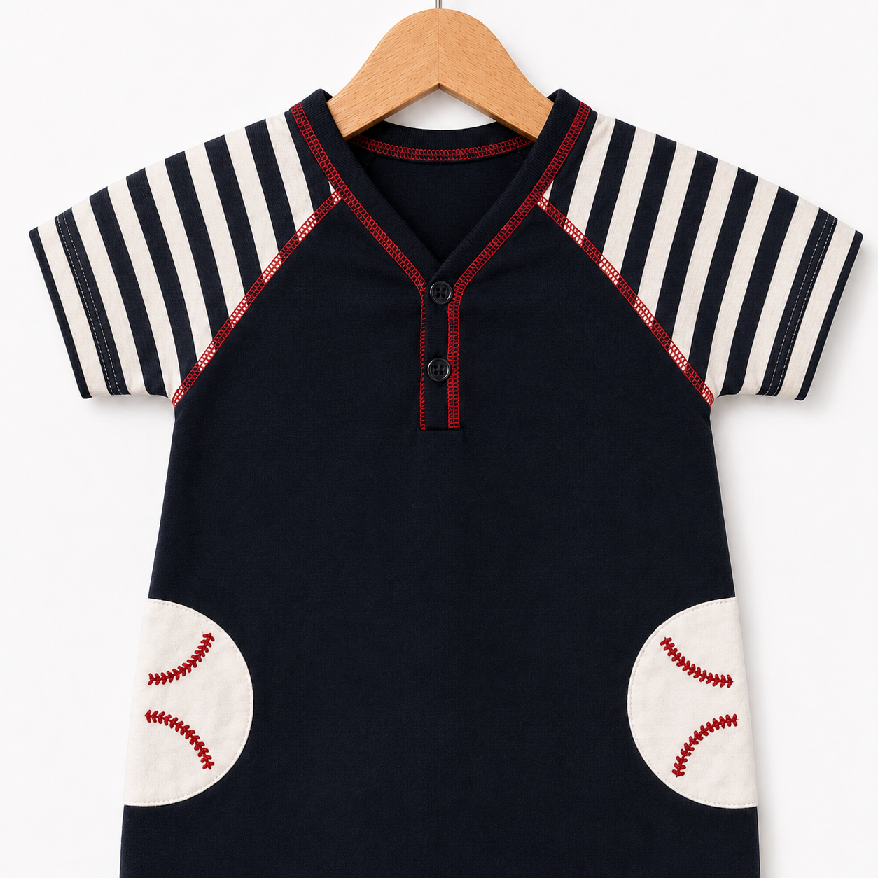 Baseball Design Baby Boy Romper