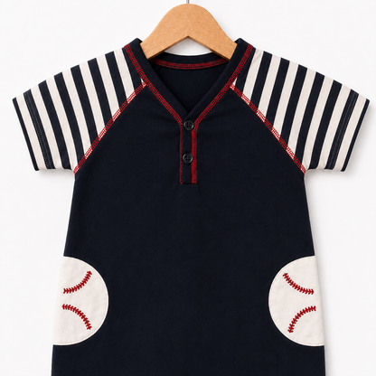 Baseball Design Baby Romper