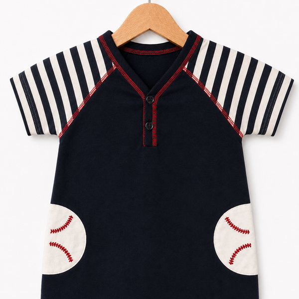 Baseball Design Baby Boy Romper