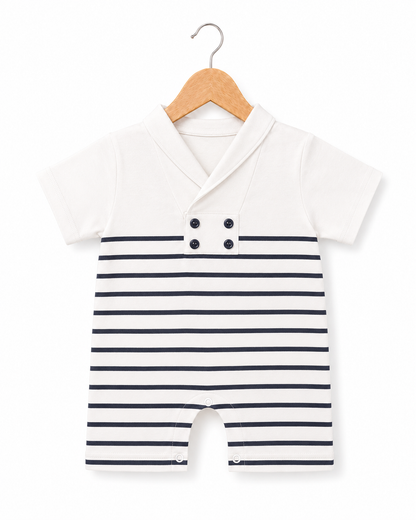 Striped Sailor Baby  Romper
