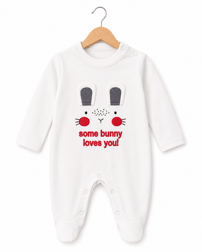 Bunny Appliqué Footed Romper