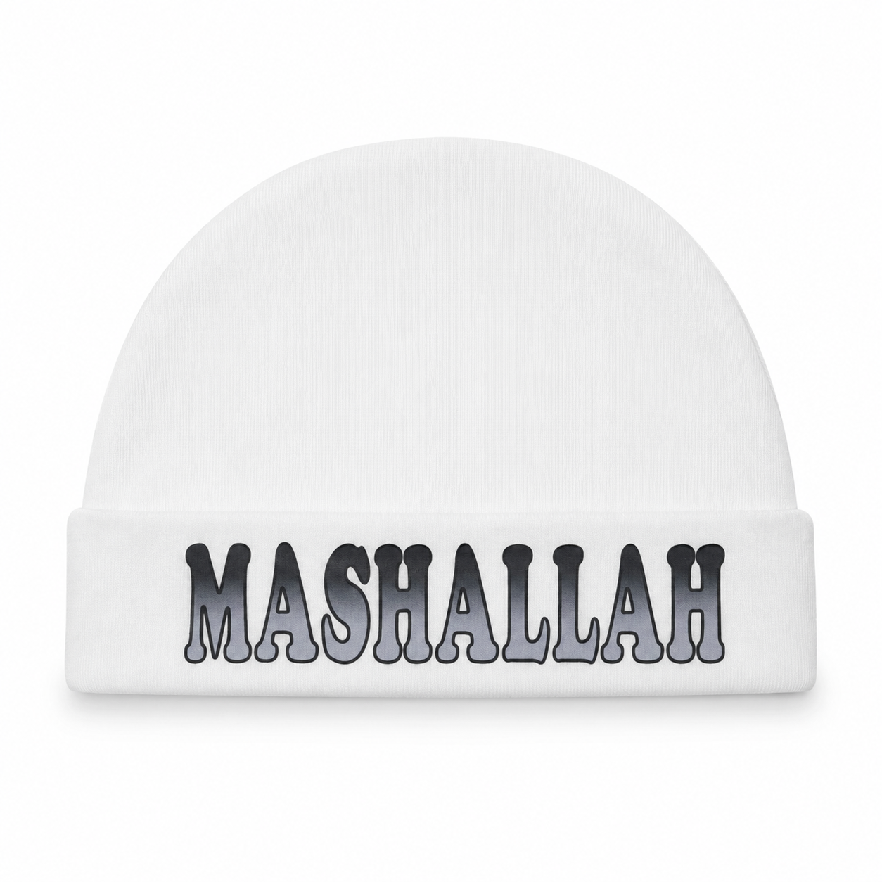 Black Mashallah White Baby Cap