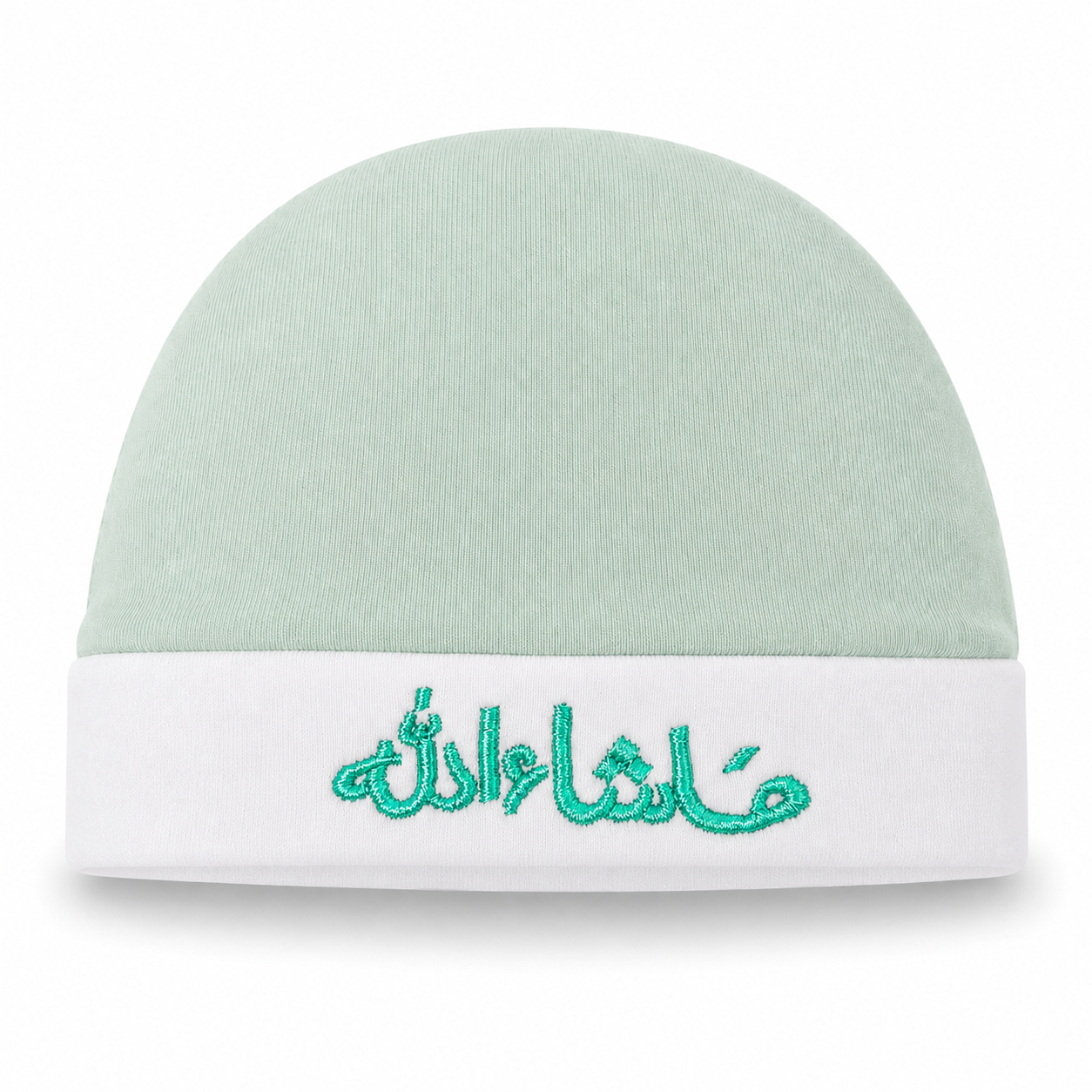 Mint Mashallah Embroidered Baby Cap