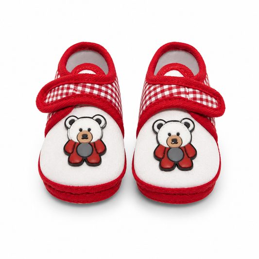 Red Teddy Bear Baby Shoes