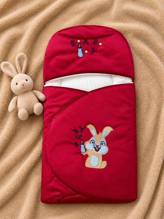 Little Prince Carry Nest – Crimson Red & White