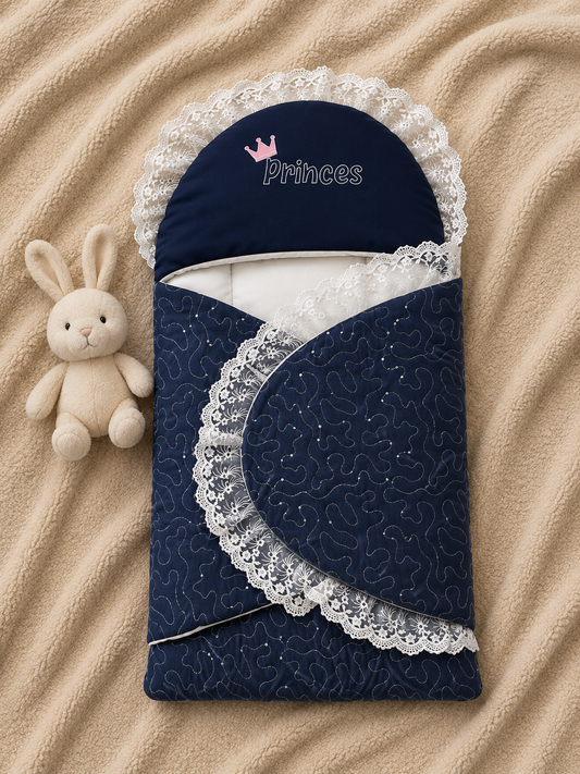 Vintage Princess Carry Nest – Navy & White