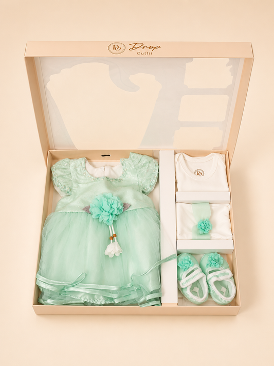 Mint Blossom Luxe Baby Girl Gift Set