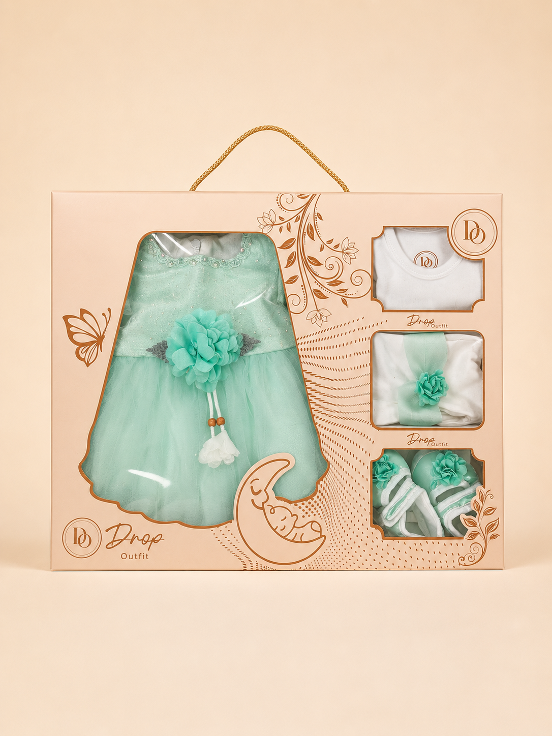 Mint Blossom Luxe Baby Girl Gift Set