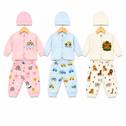 Pastel Luxe Trio – Pink, Blue & Cream (3 pack)