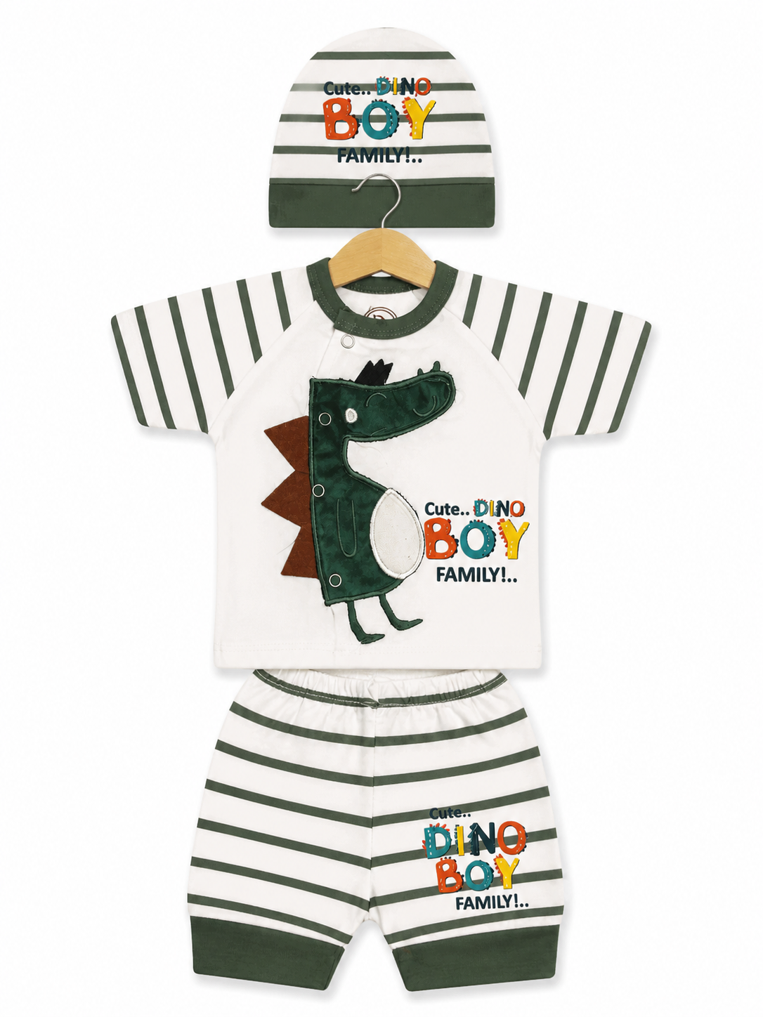 Mini Dino Luxe Set – Olive Green