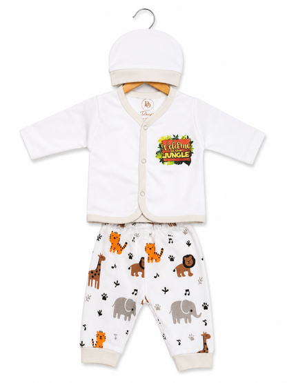 Jungle Charm Luxe Set-White & Beige