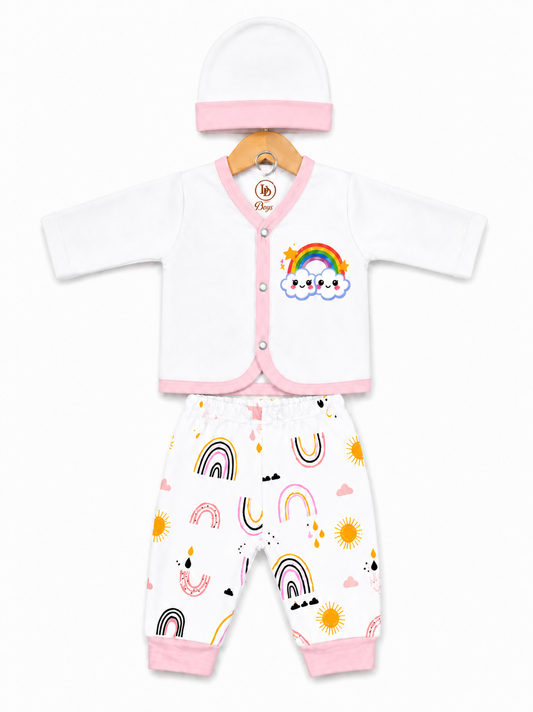 Little Wheels Luxe Set-White & Pink