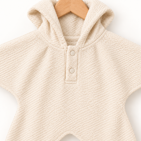 Ivory Hooded Star Romper