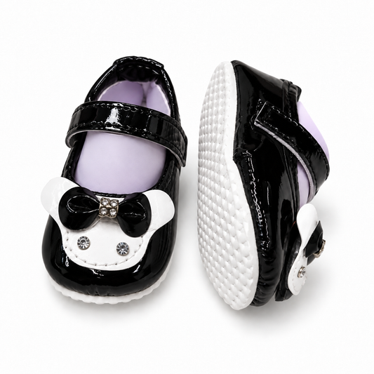 Black Bow Baby Shoes