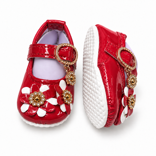 Floral Charm Baby Shoes
