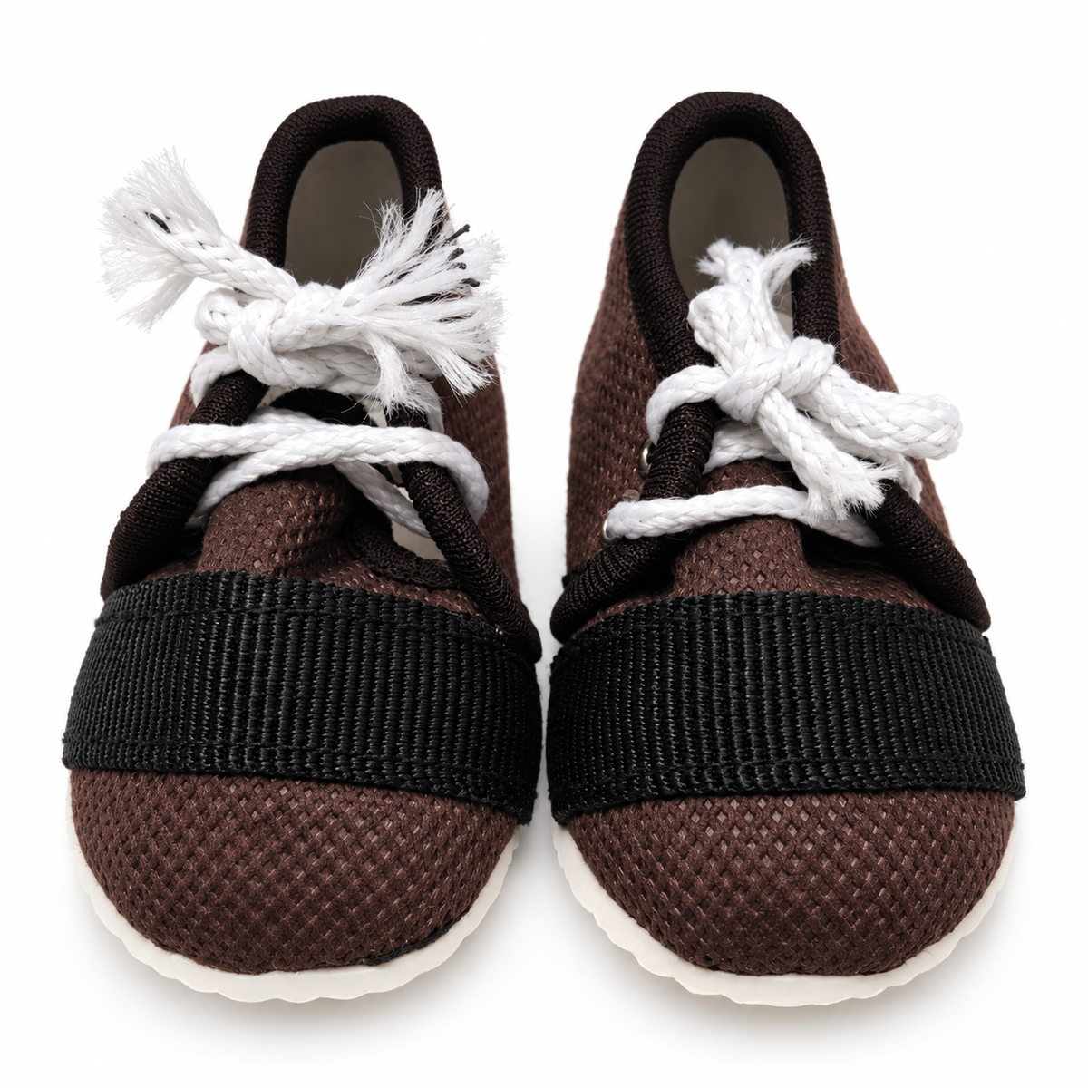Lace-Up Baby Sneakers – Dark Brown