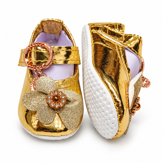 Glitter Flower Baby Shoes