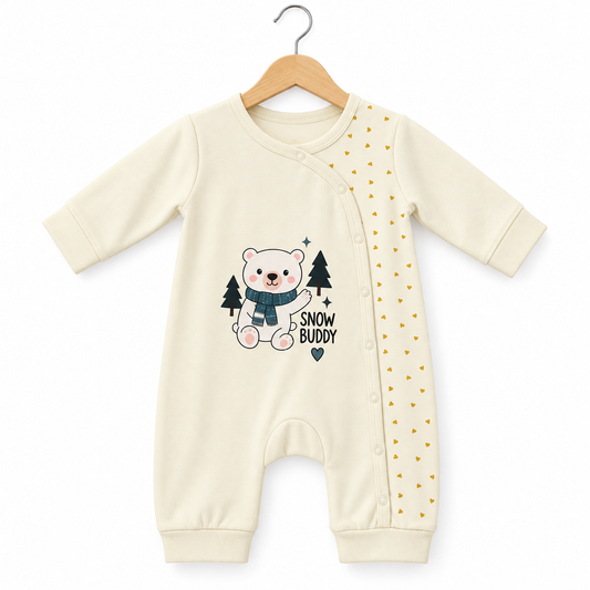 Cream Snow Bear Romper