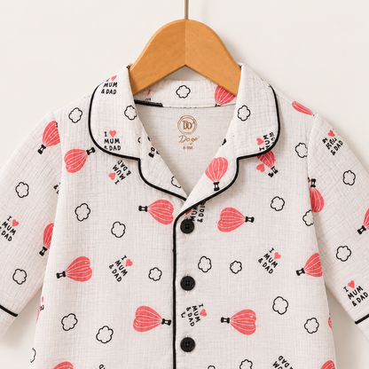 Pink Balloon Night Suit