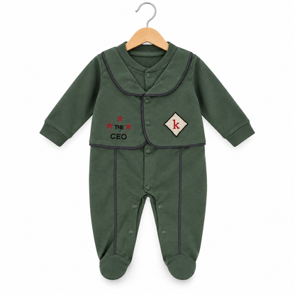 Olive CEO Footed Romper