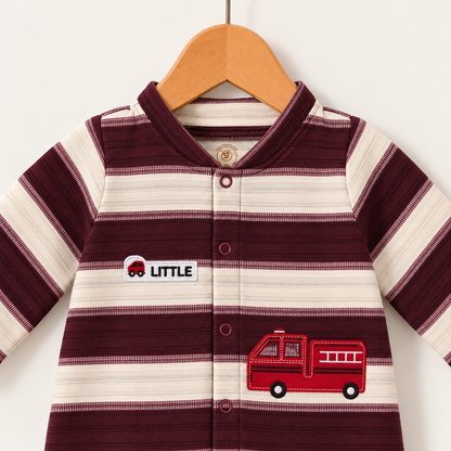 Little Truck Footed Romper