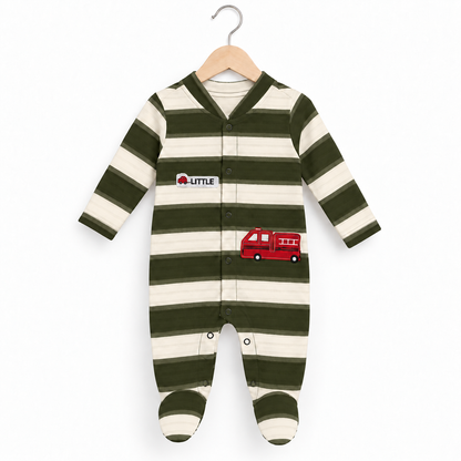 Little Truck Footed Romper
