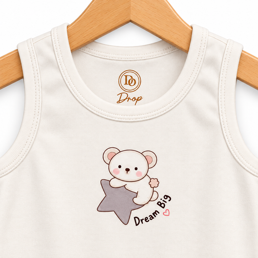 Dream Big Bear Baby Bodysuit Ivory