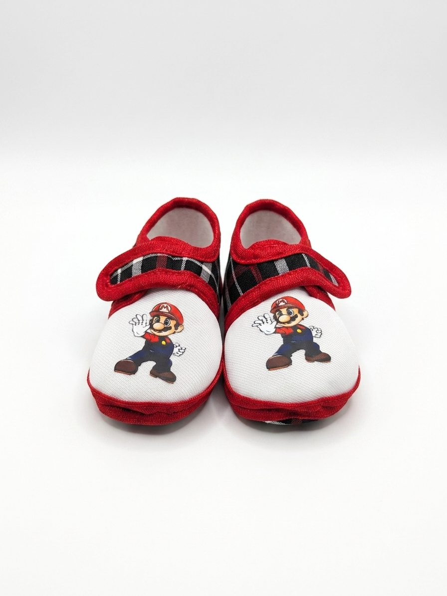 Unisex Mario Print Baby Shoes