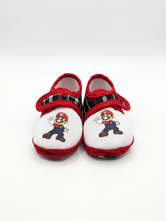 Unisex Mario Print Baby Shoes