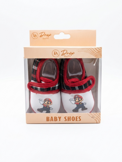 Mario Print Baby Shoes