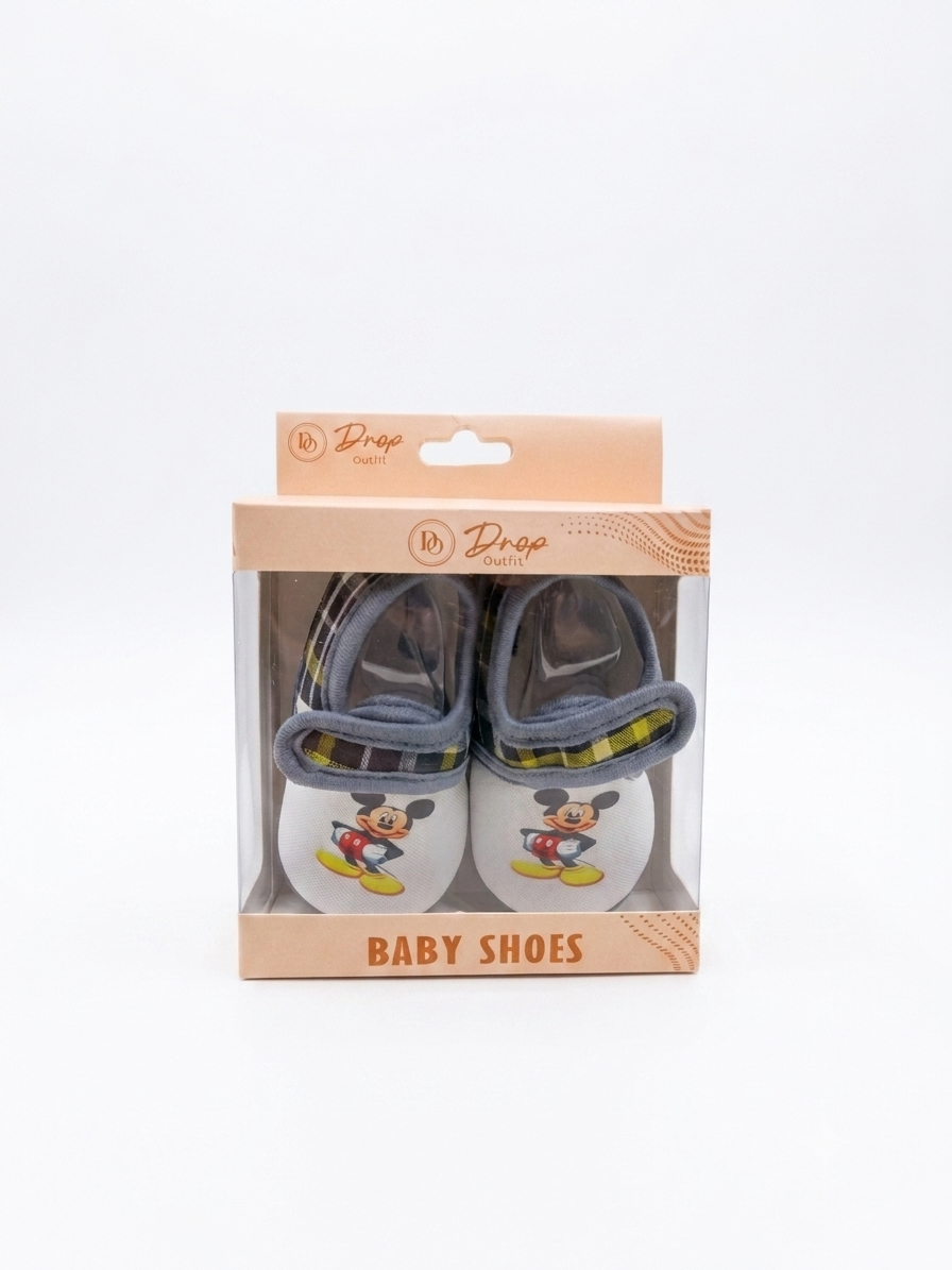Unisex Mickey Print Baby Shoes