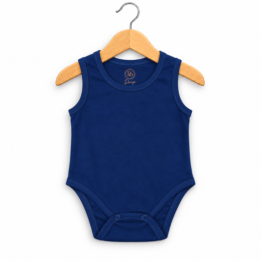 Plain Sleeveless Baby Bodysuit Royal Blue