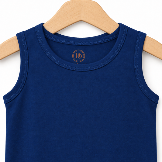 Plain Sleeveless Baby Bodysuit Royal Blue