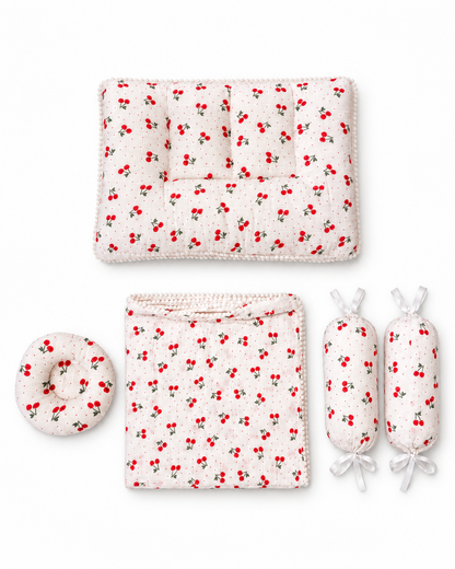 Cherry Baby Bedding Set Ivory, 5 Pieces
