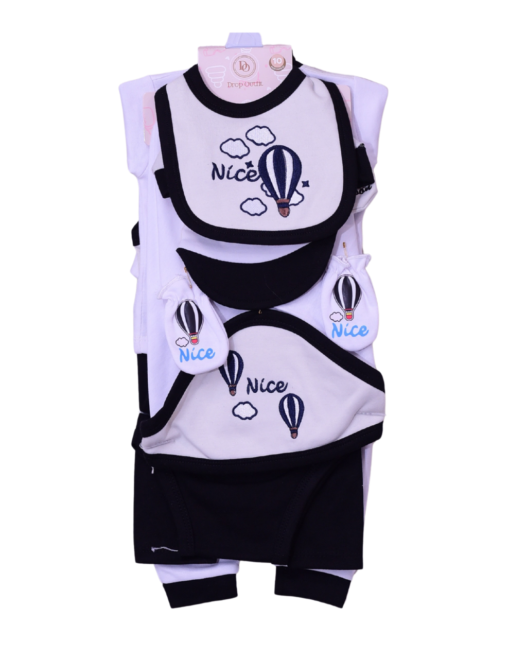 Premium Newborn Baby 10-Piece Gift Set | Black