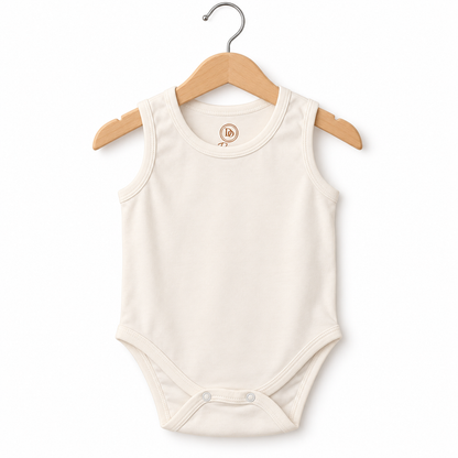 Essential Sleeveless Baby Bodysuit  Ivory