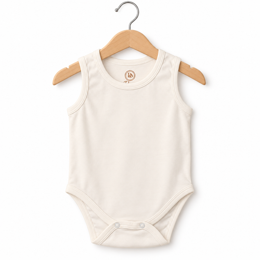 Essential Sleeveless Baby Bodysuit  Ivory