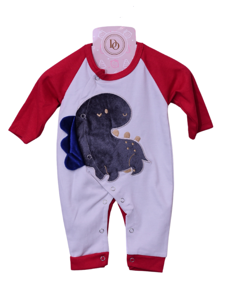 Soft Cotton Red Dragon Romper – Cute & Comfy One-Piece Suit