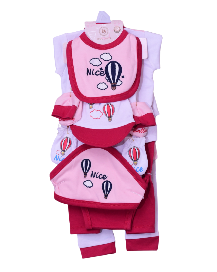 Premium Newborn Baby 10-Piece Gift Set | Red