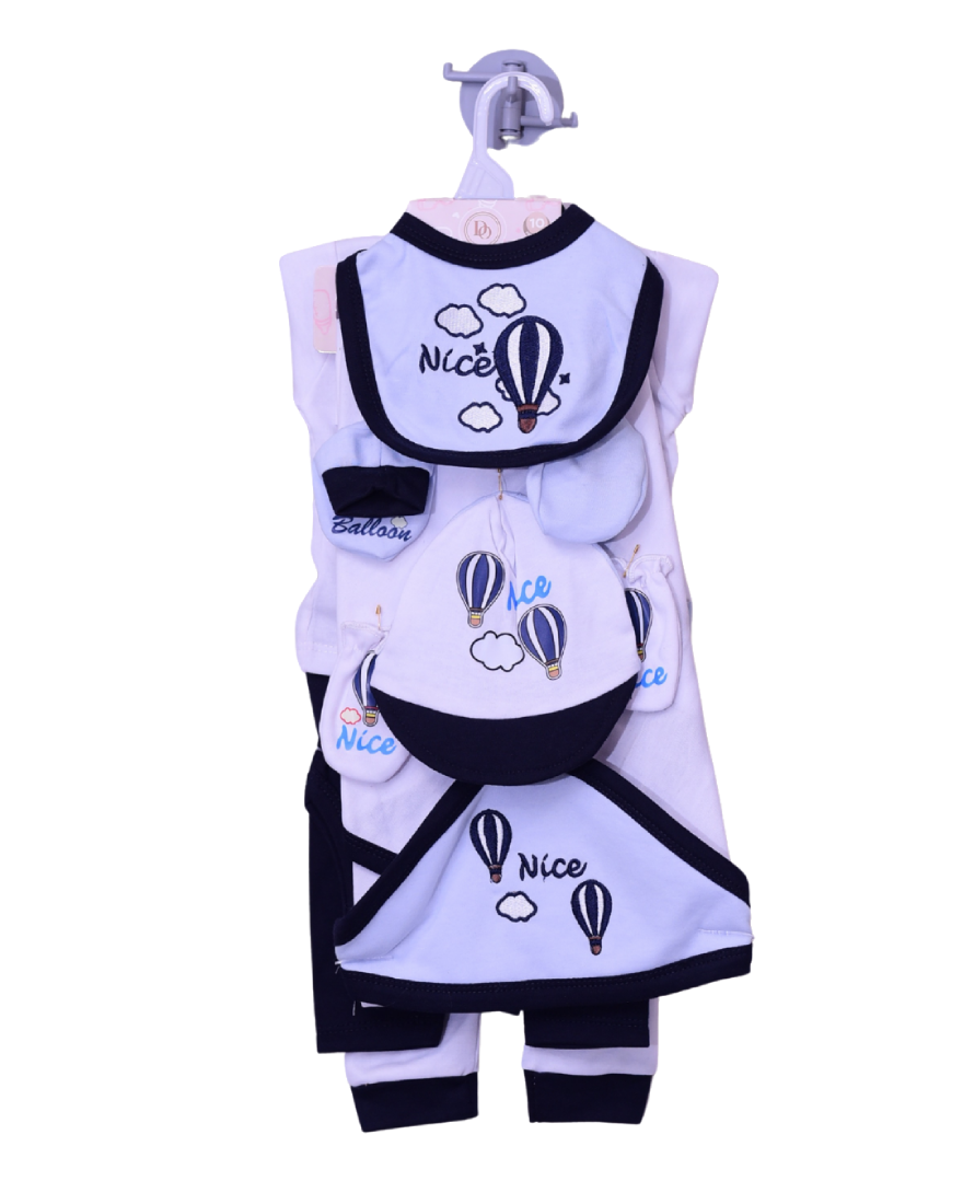 Premium Newborn Baby 10-Piece Gift Set | Blue With Black