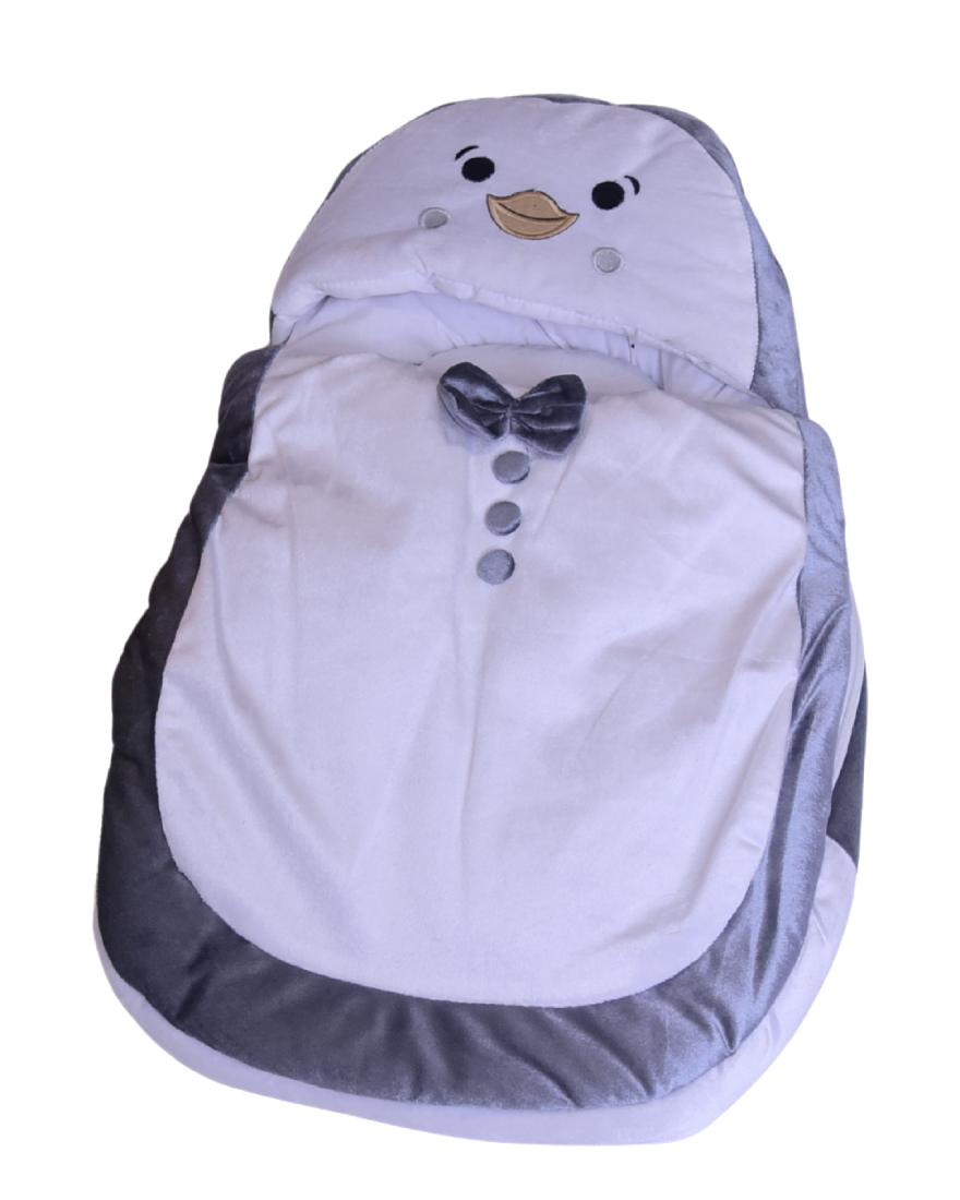 Pengiun Character Grey Baby Carry Nest