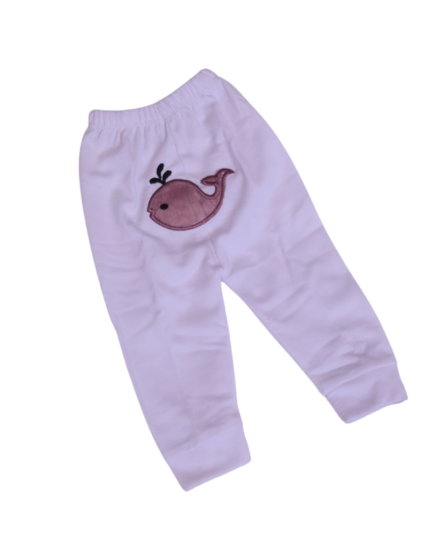 Little Mee Cotton Funky Fish Bottom White