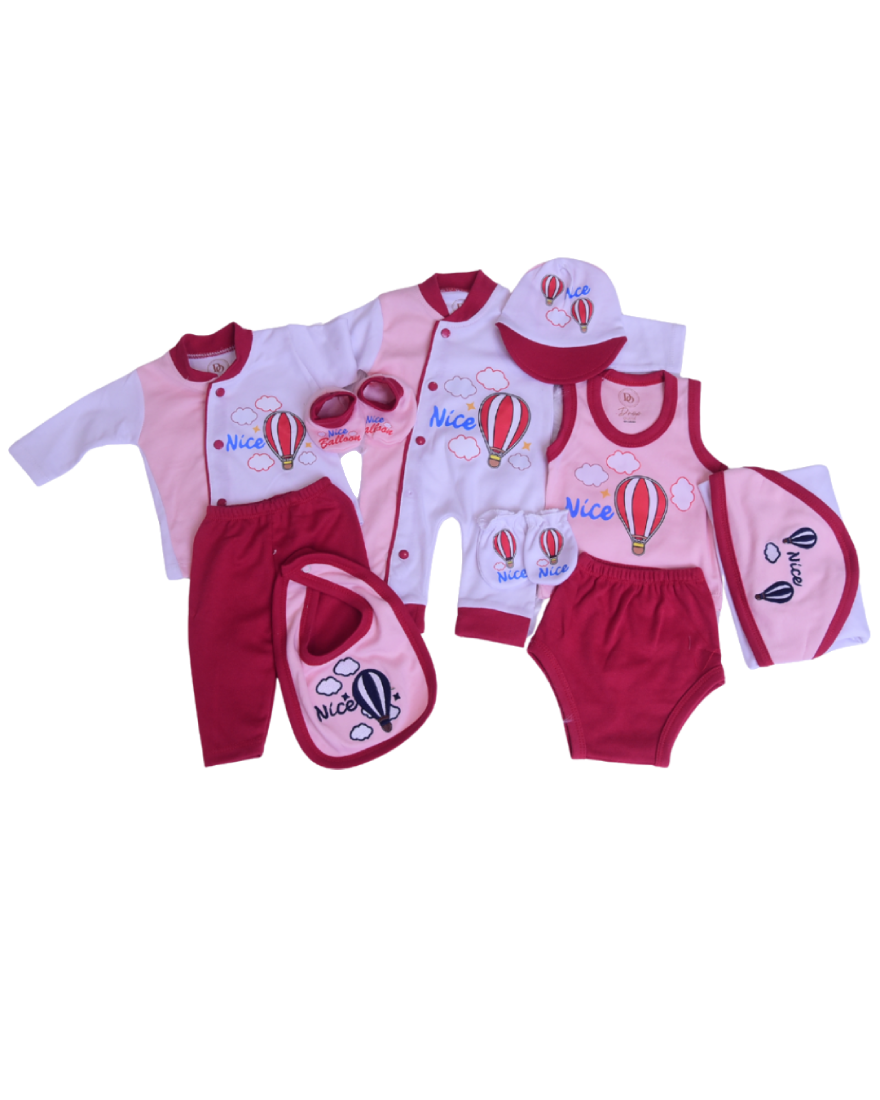 Premium Newborn Baby 10-Piece Gift Set | Red